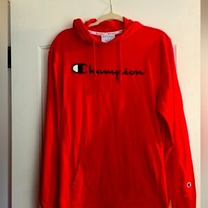 Large red Champion long sleeve T-Shirt hoodie. Smoke free Pet Free home…